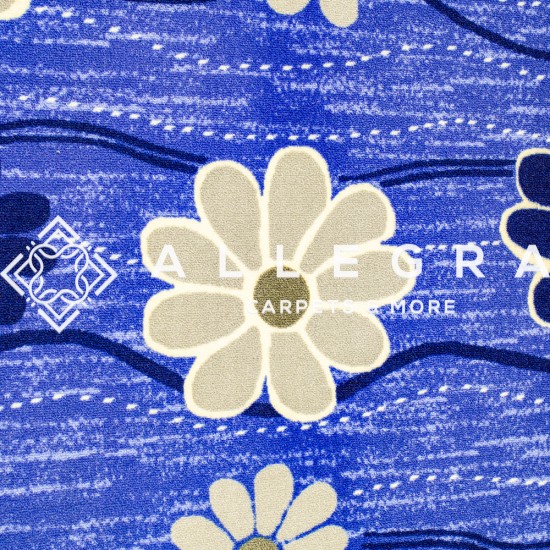 Мокетен килим Flora blue