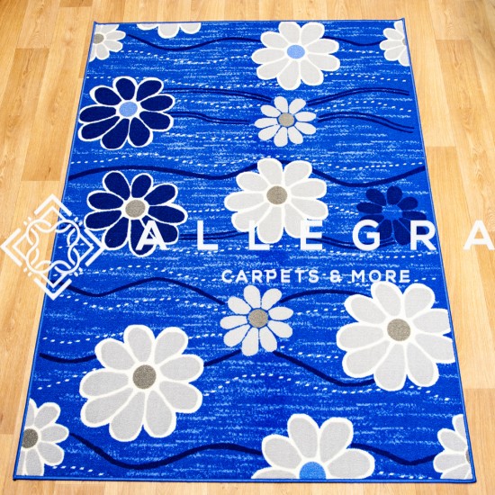 Мокетен килим Flora blue